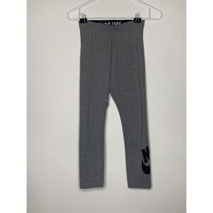 Nike Women Size XS Crop Leg-a-See Pants Gray